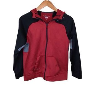 Nike Therma-Fit Boys XL Red Black‎ Hooded Zip Jacket